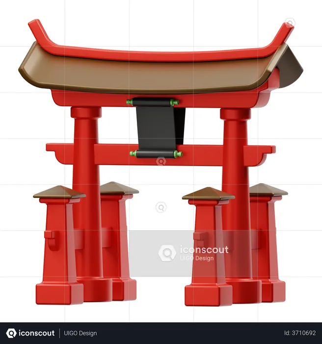 Shinto  3D Illustration