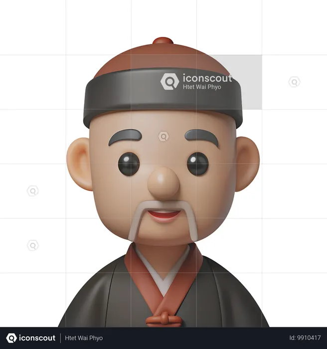 Shinto-Priester-Avatar  3D Icon