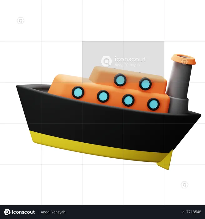 Ship  3D Icon