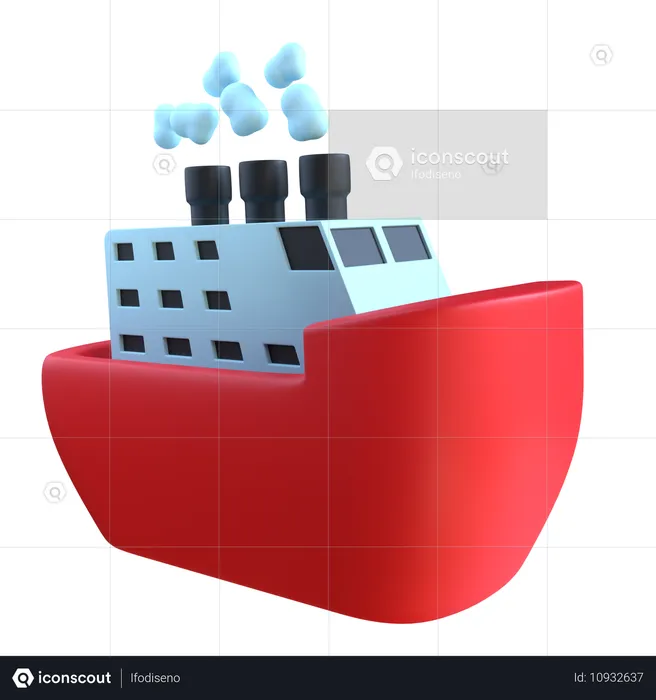 Ship  3D Icon