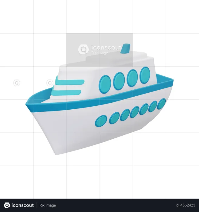 Ship  3D Illustration