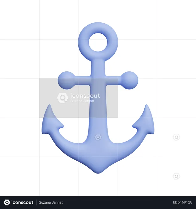 Ship Anchor  3D Icon