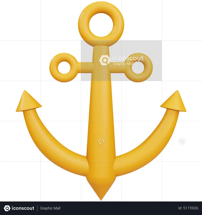 Ship Anchor  3D Icon
