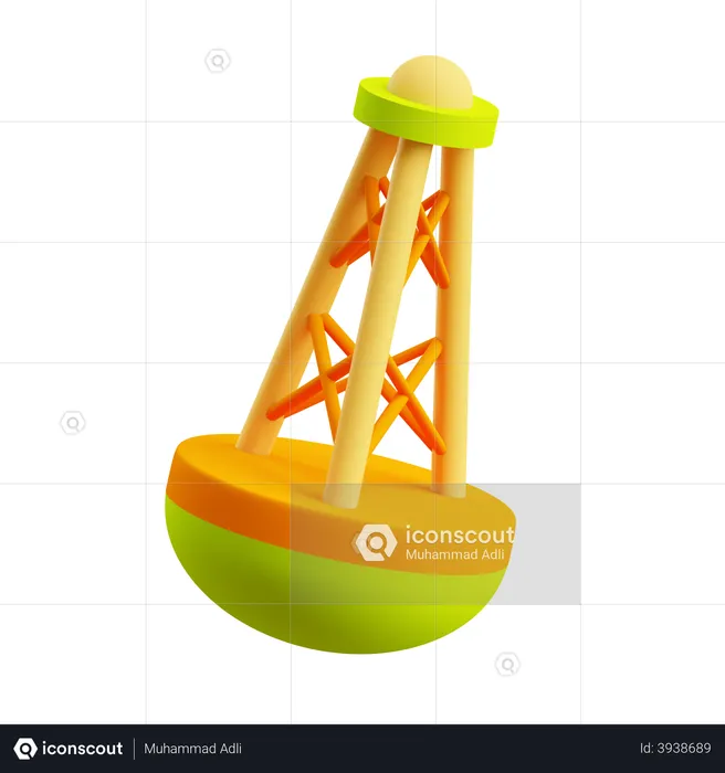 Ship Buoy  3D Illustration