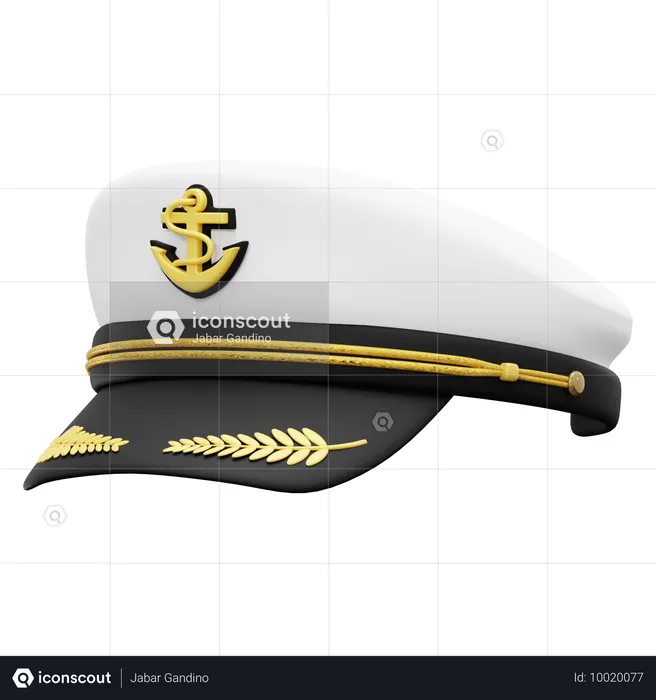 Ship Captain Hat  3D Icon