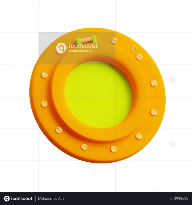 Ship Porthole  3D Illustration