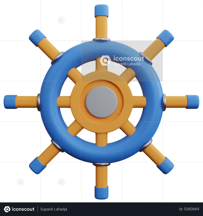Ship Steering  3D Icon