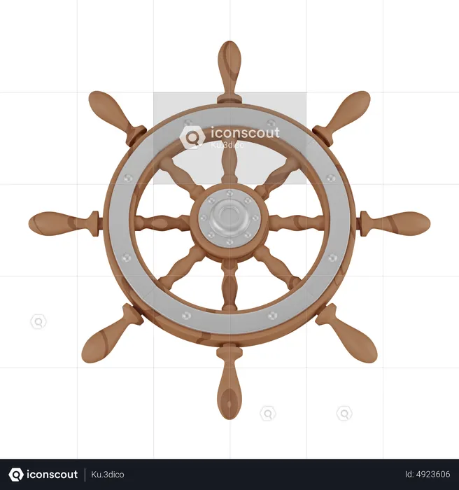 Ship wheel  3D Icon