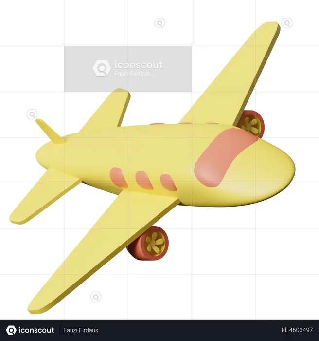 Shipping Airplane  3D Icon