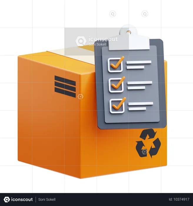 Shipping Checklist  3D Icon