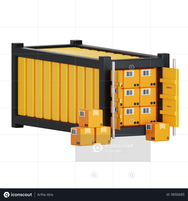 Shipping Container  3D Icon