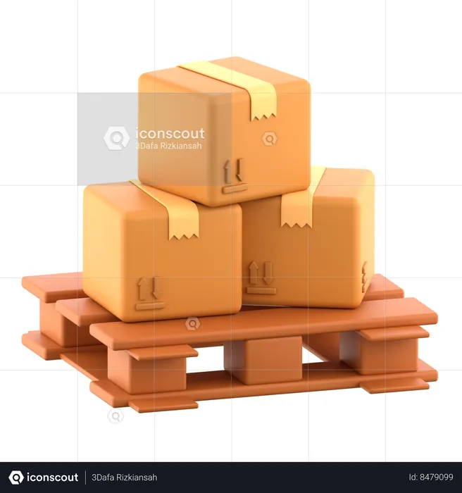 Shipping Pallet  3D Icon