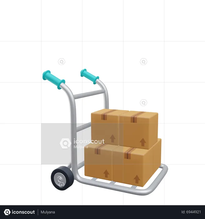 Shipping Trolley  3D Icon