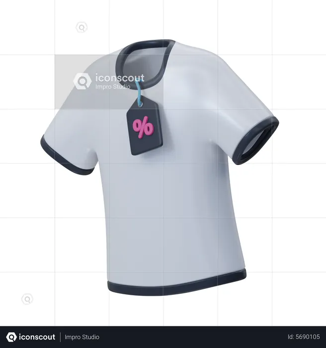 Shirt Sale Discount Tag  3D Icon