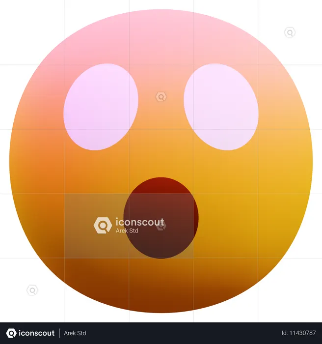Shock Emoji Emoji 3D Icon