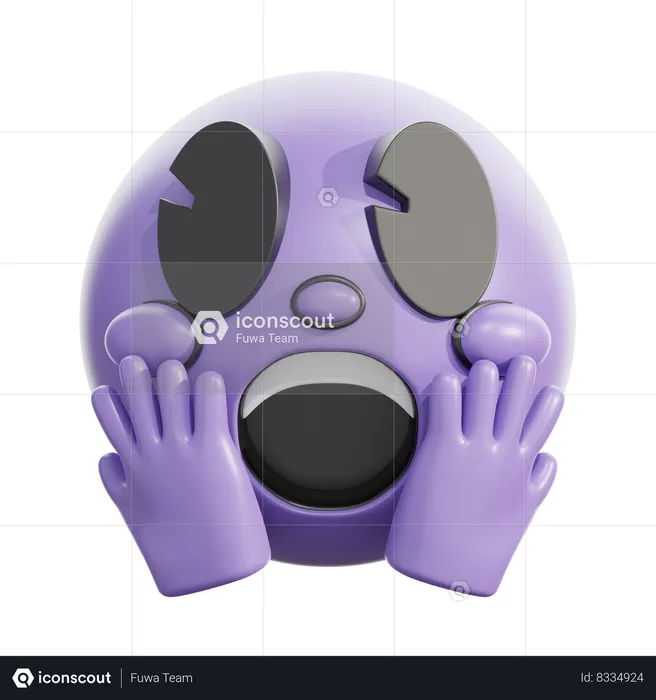 Shocked Emoji 3D Icon