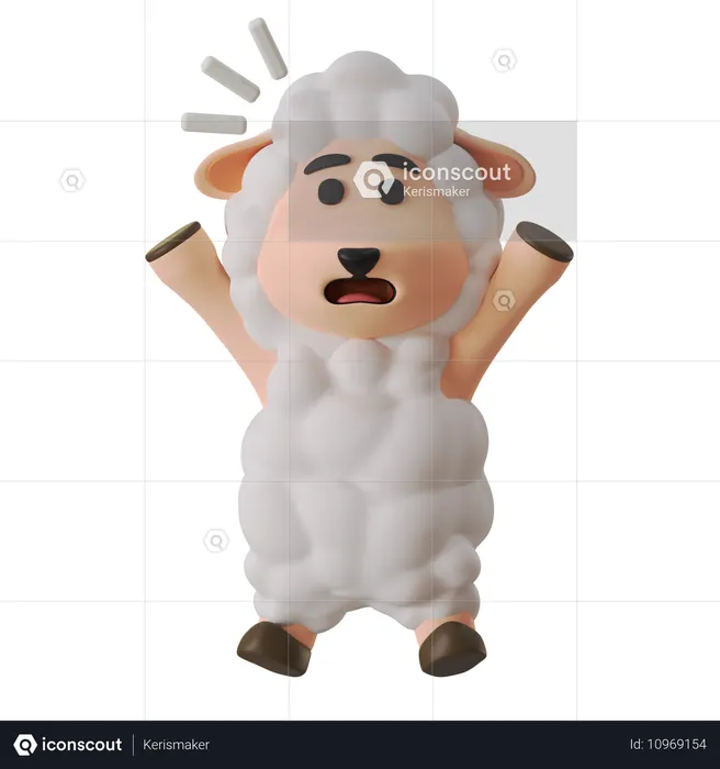 충격을 받은  3D Illustration
