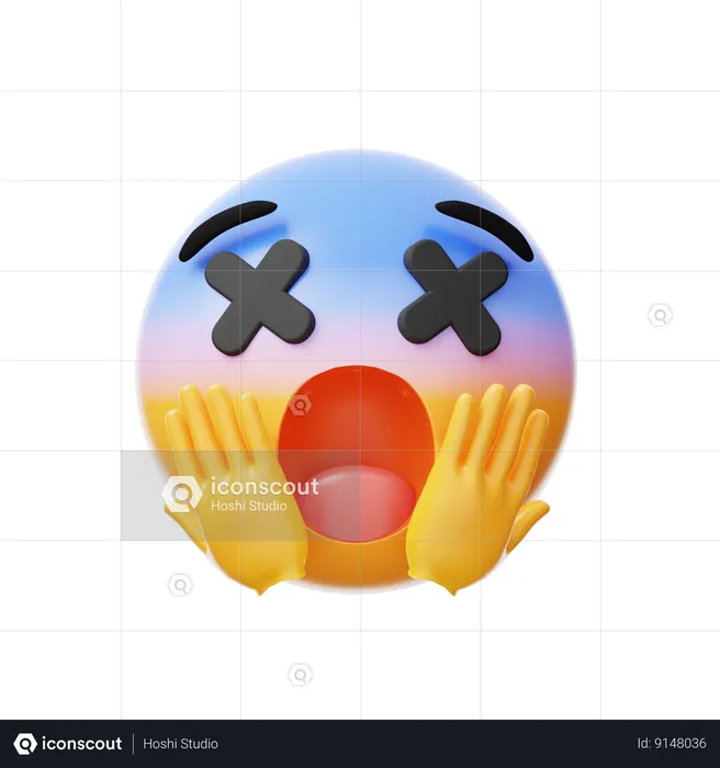 Shocked Emoji 3D Icon