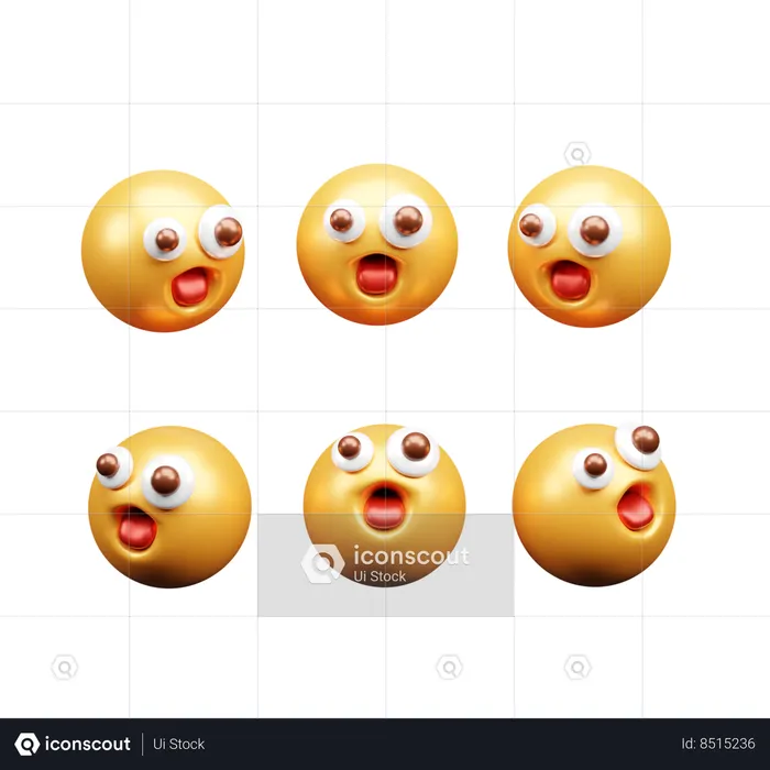 Shocked emoji  3D Icon