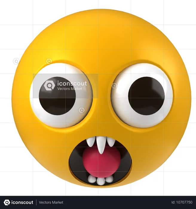 Shocked Emoji  3D Icon