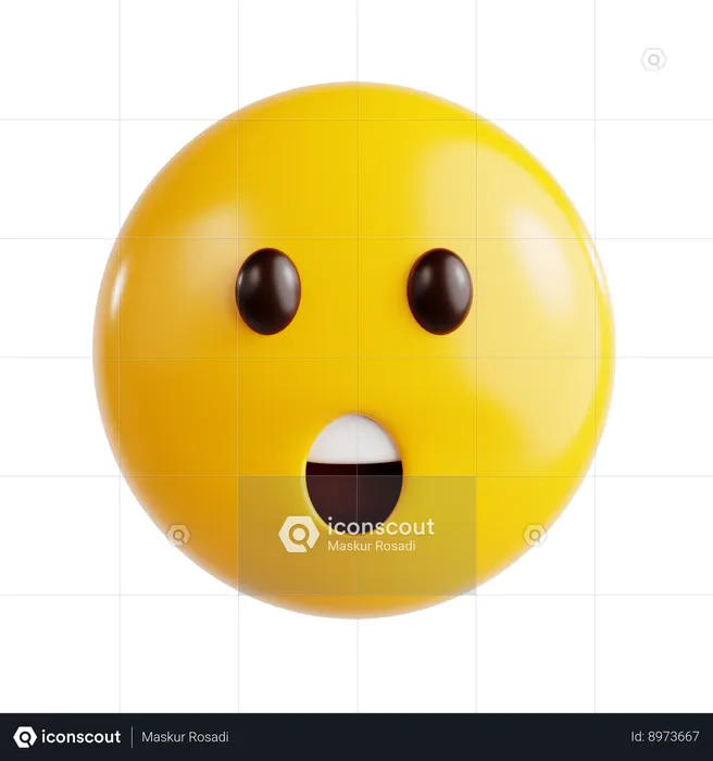 Shocked Emoji Emoji 3D Icon