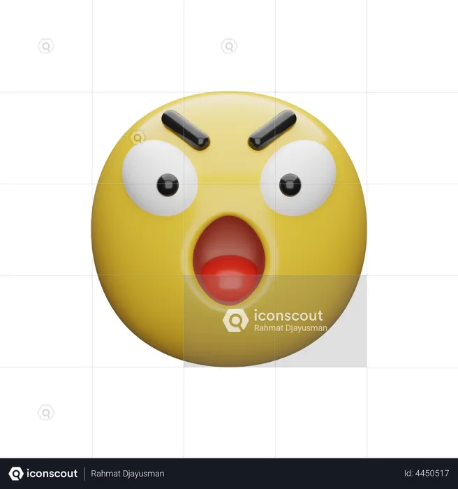 Shocking Expression Emoji 3D Emoji