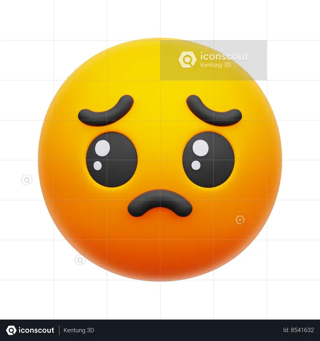 Shocking Face Emoji  3D Icon
