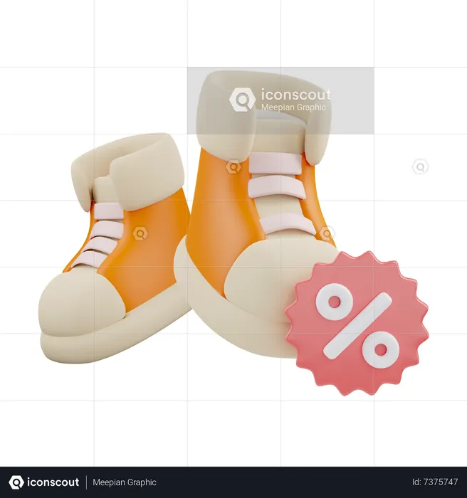 Shoe Discount  3D Icon