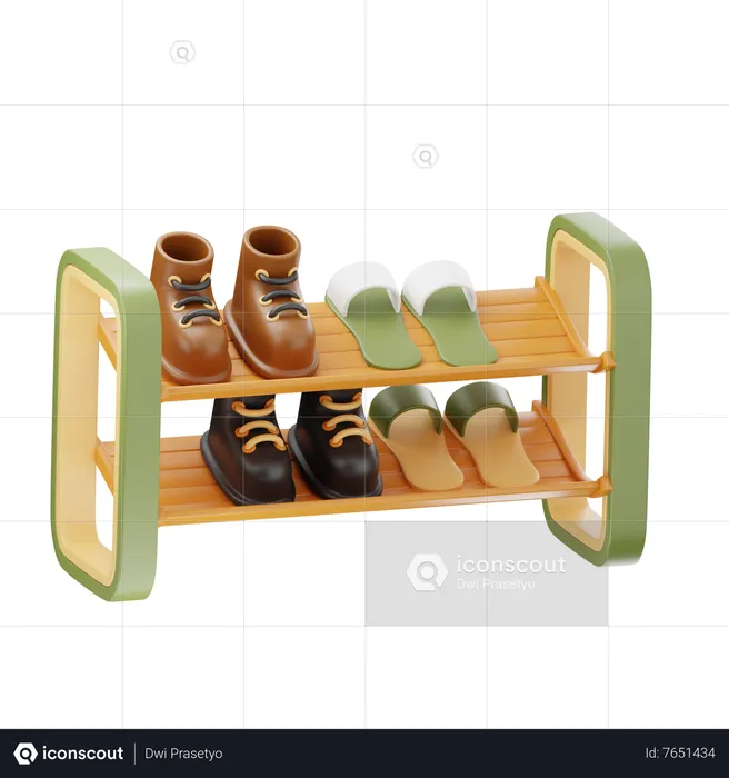 Shoe Rack  3D Icon