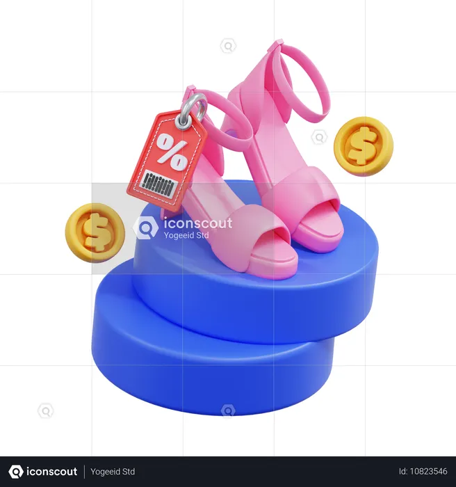 Shoes Discount  3D Icon