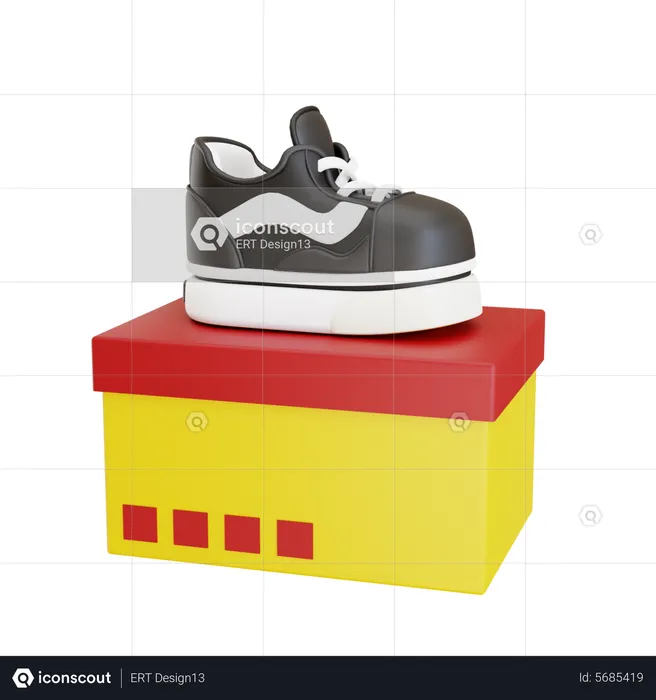 Shoes Out Box  3D Icon