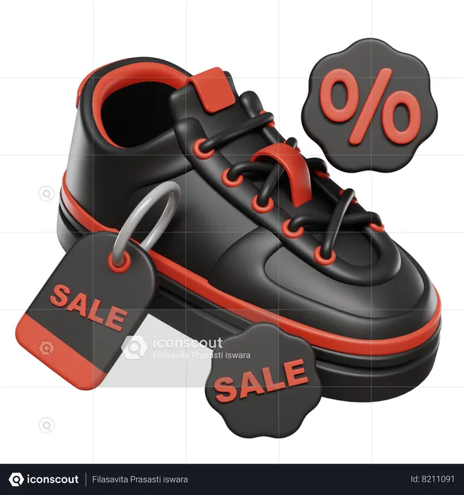 Shoes Sale  3D Icon
