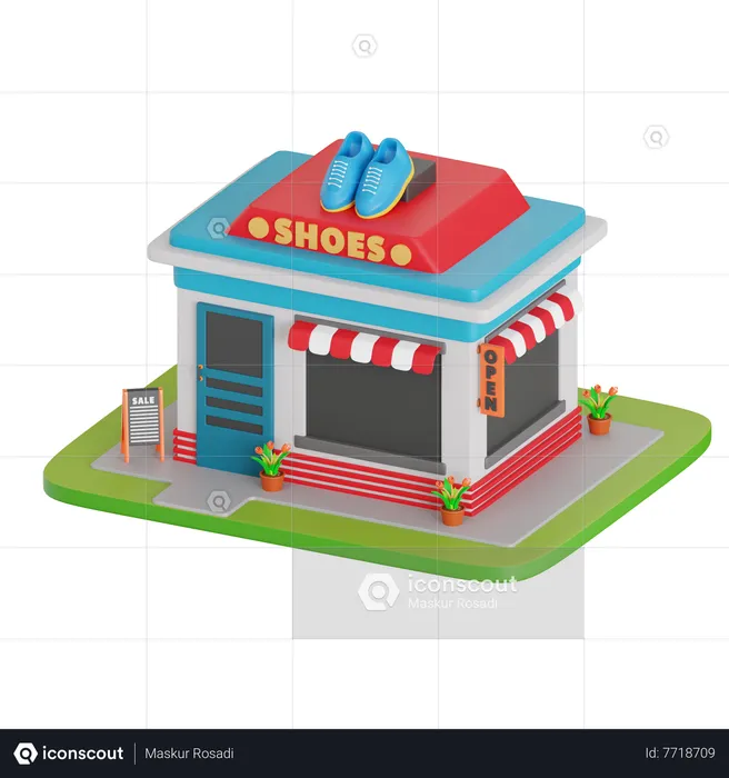 Shoes Store  3D Icon