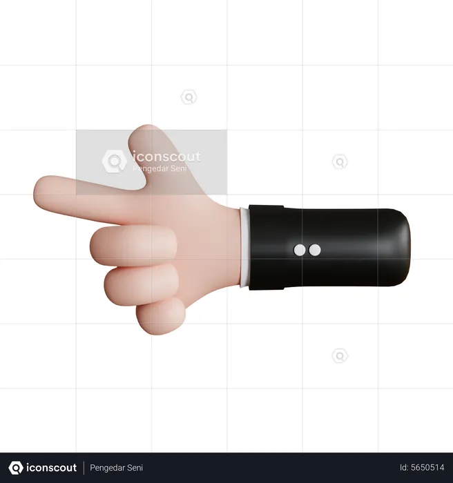 Shooting Hand Gesture  3D Icon