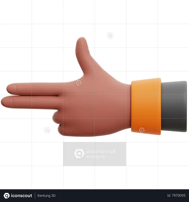 Shooting Hand Gesture Emoji 3D Icon