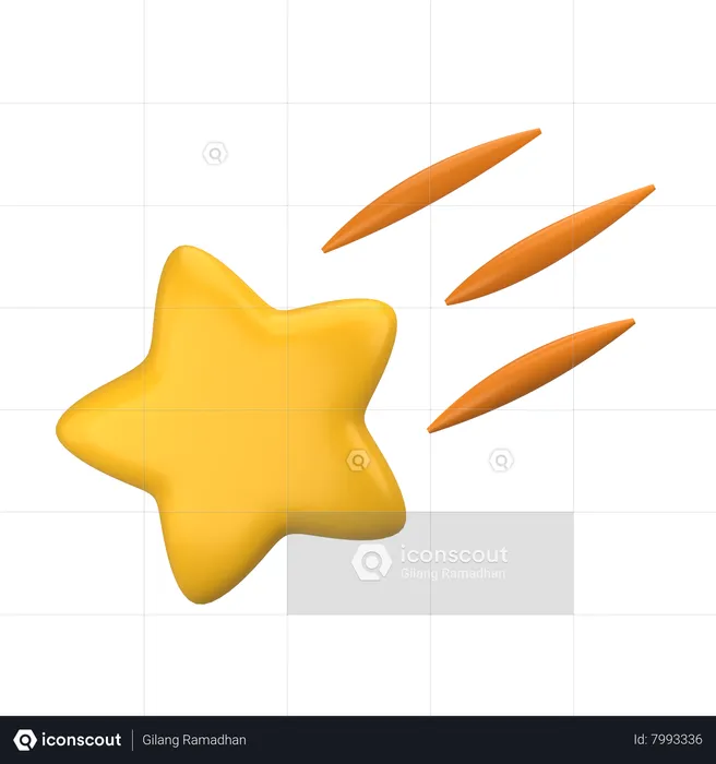 Shooting Star  3D Icon