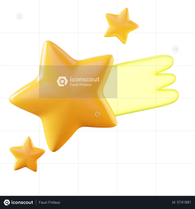 Shooting Star  3D Icon