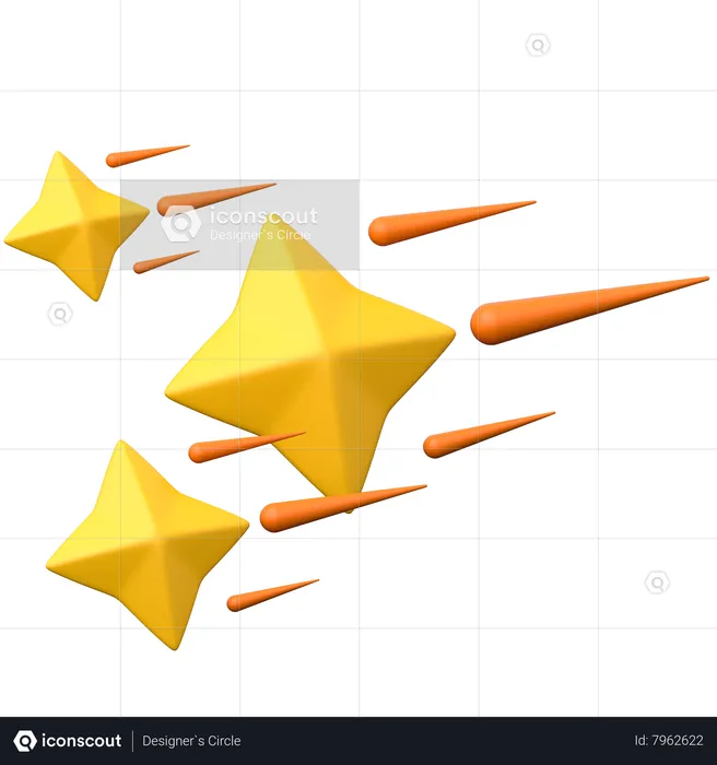 Shooting Star  3D Icon