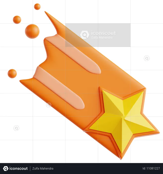 Shooting Star  3D Icon