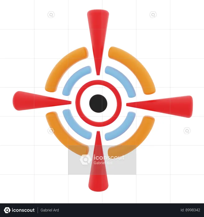 Shooting Target  3D Icon