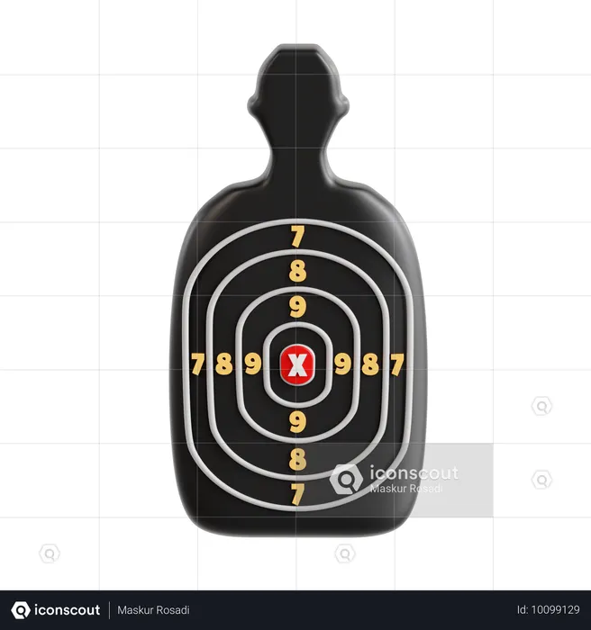 Shooting Target  3D Icon