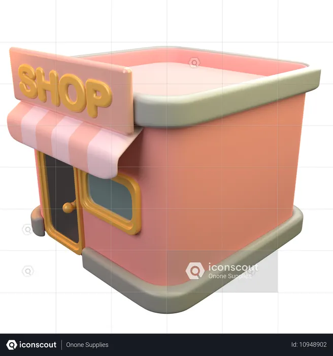 Shop  3D Icon