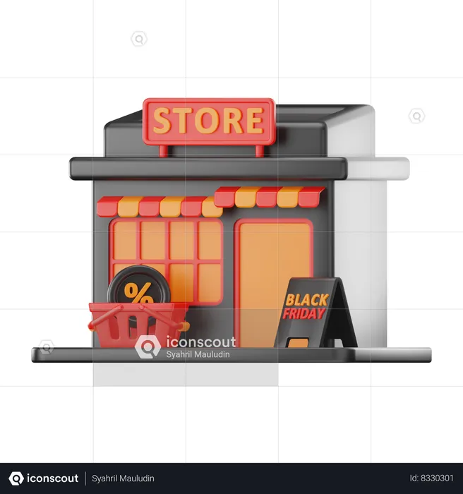 Shop  3D Icon