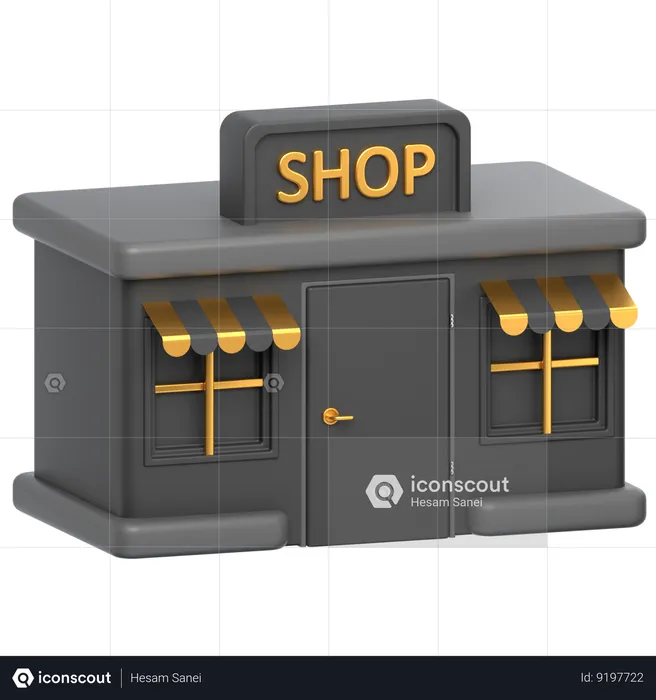 Shop  3D Icon