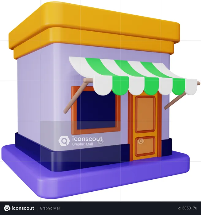 Shop  3D Icon