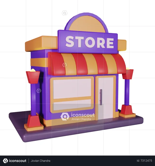 Shop  3D Icon