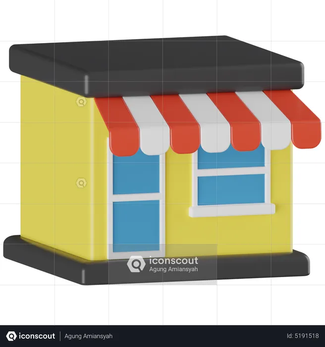 Shop  3D Icon