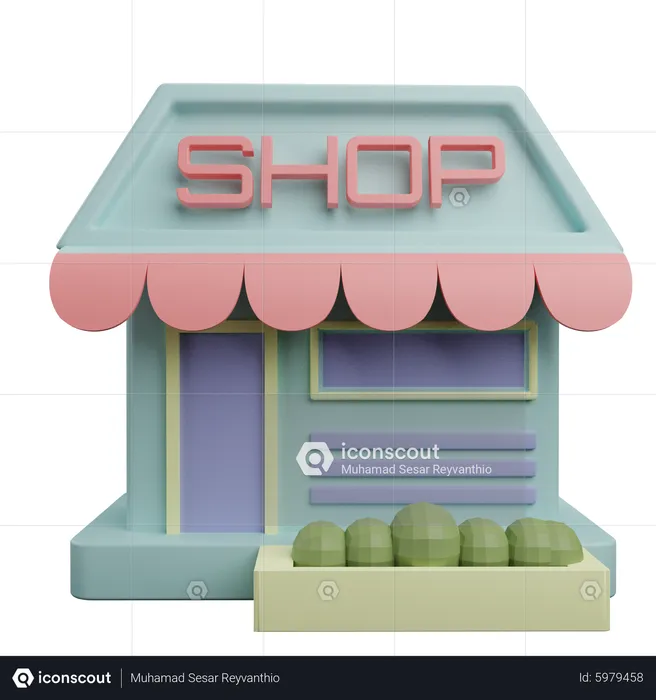 Shop  3D Icon