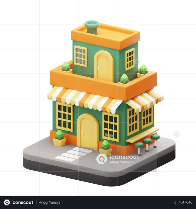 Shop  3D Icon