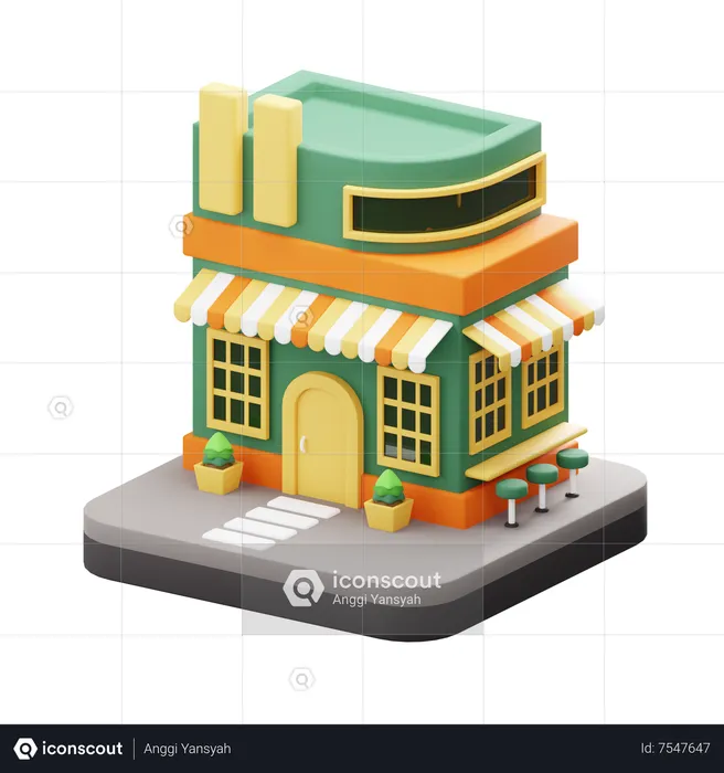 Shop  3D Icon